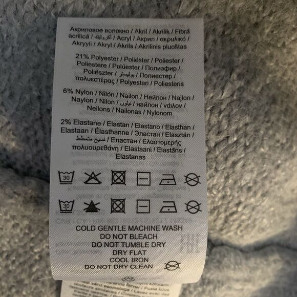 NWT Vero Moda Sweater Blouse Women's X-Small Gray Roll Neck Long Sleeve - Picture 7 of 9